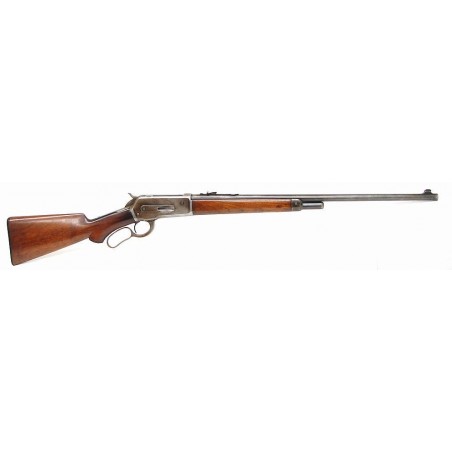 Winchester 1886 .33 WCF caliber semi-deluxe rifle with pistol grip, cap and half magazine. Very good condition. Very good bore. (w2898)
