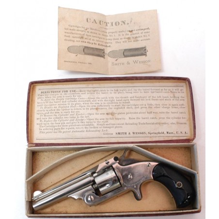 Smith & Wesson .32 S.A. revolver with box. Unusual cartridge information slip in box. (ah1090)