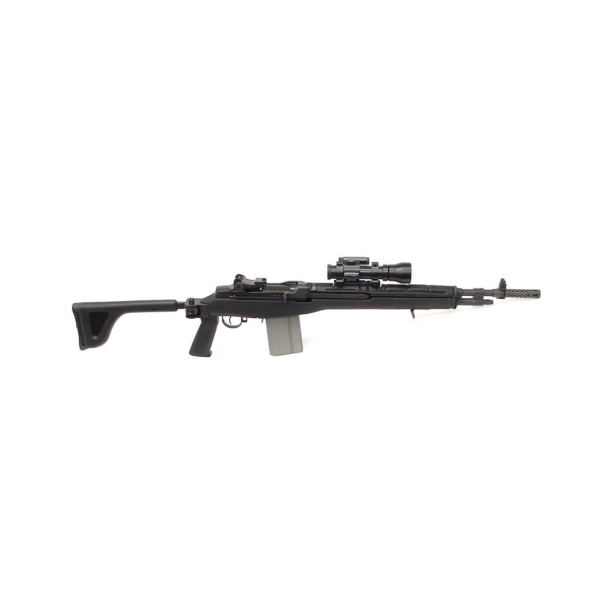 Springfield M1A .308 Win caliber rifle. Scout model with aftermarket ...