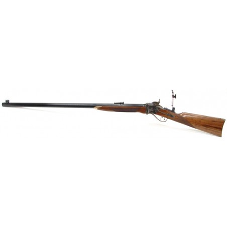 Pedersoli 1874 Sharps .45-90 caliber rifle. Quigley model with 34 heavy octagon barrel and Vernier tang sight. Excellent condit (r6293)
