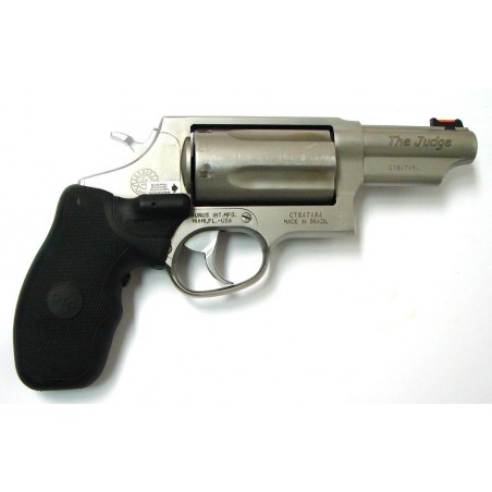 Taurus 410 .45 LC/410 gauge revolver. 3" stainless model with laser grip. (PR22384)