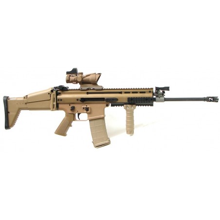 FN Scar 16S 5.56 X 45 caliber rifle. Scar Light Model Trijicon ACOG with Dr. Optic reflex sight, Tango Down grip and 1-30 round  (R12251)