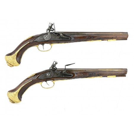 Beautiful Pair of Austrian Flintlock Pistols. (AH5813)
