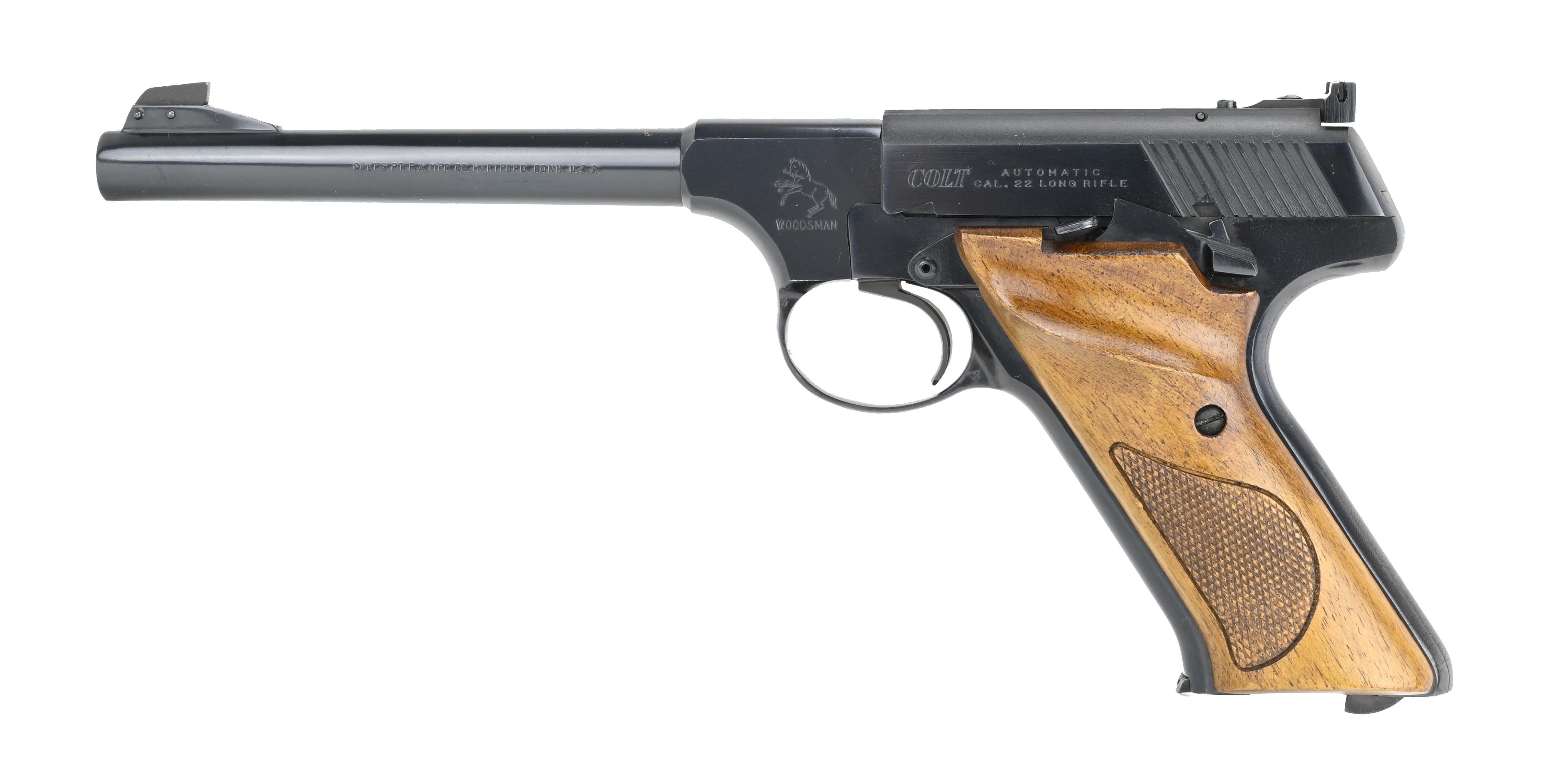 Colt “Woodsman” .22 LR caliber pistol. 