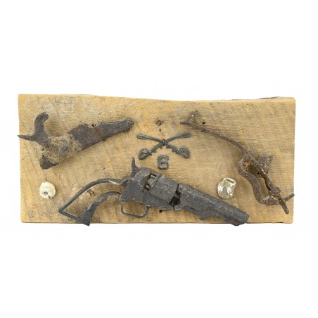 Rare Piece of Civil War Identified Relic with Colt 1849 Pocket Revolver (AC94)