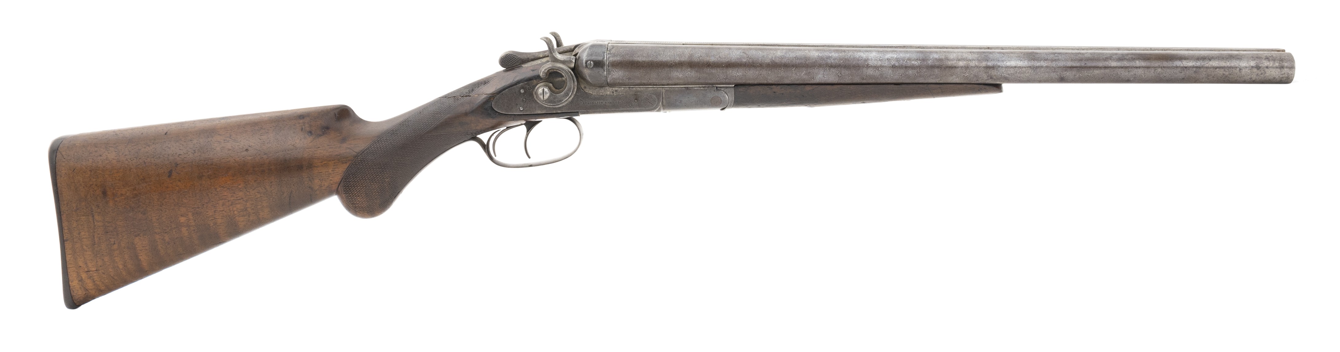 Remington 1889 Damascus Hammer Coach Gun 10 Gauge shotgun for sale.