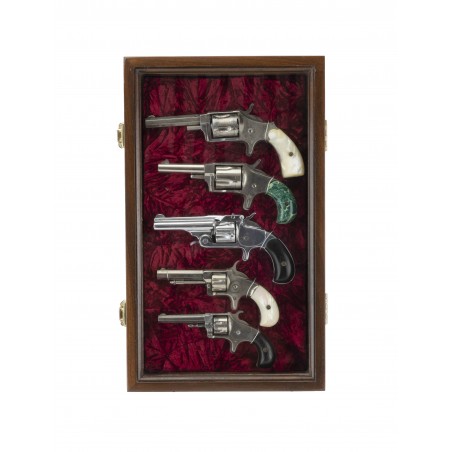 Cased Display Containing Five Spur Trigger Revolvers (AH5860)