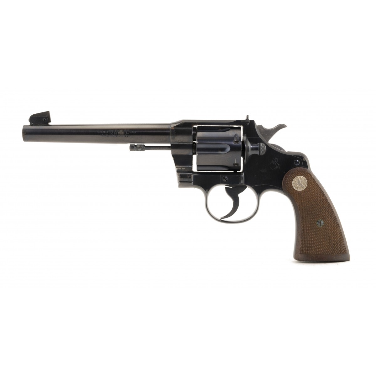 Colt Heavy Barrel, Patridge Sight Officer's Model Target Revolver with ...