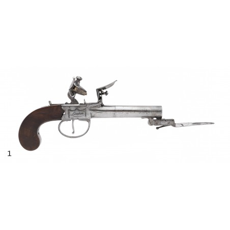 Pair Of Spring Bayonet Flintlock Pistols By Ketland & Company (AH6358)