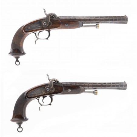 Pair of First Type French Model 1833 Officer's Pistols (AH6448)