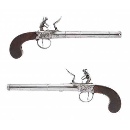 Pair of Queen Anne Turnoff Barrel Pistols (AH6332)