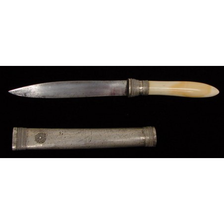 Burmese rare and very well made small ivory hilted dagger. (K752)