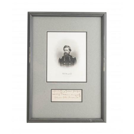 Framed Union General Oliver Otis Howard with Signature (MIS1322)