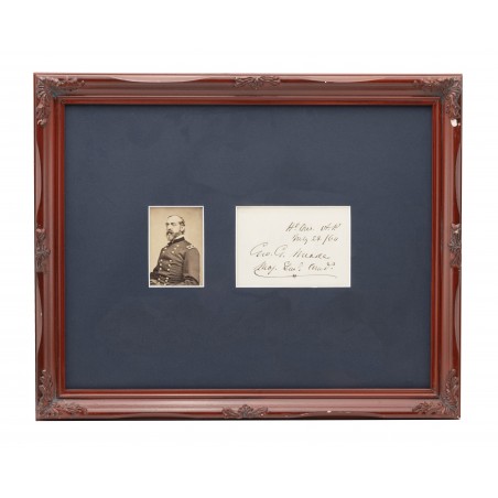 Framed Union General George G. Meade with Signature (MIS1328)