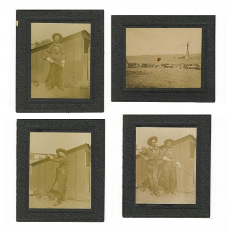Four Photographs of Cowboy Earl Forrest (WEC104)