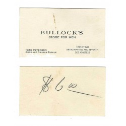 Business Card for Bullocks...