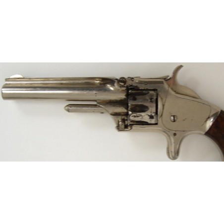 Smith & Wesson 1st Model 3rd issue revolver. Frame is an old re-nickel. Barrel and cylinder are original finish. (ah2044)