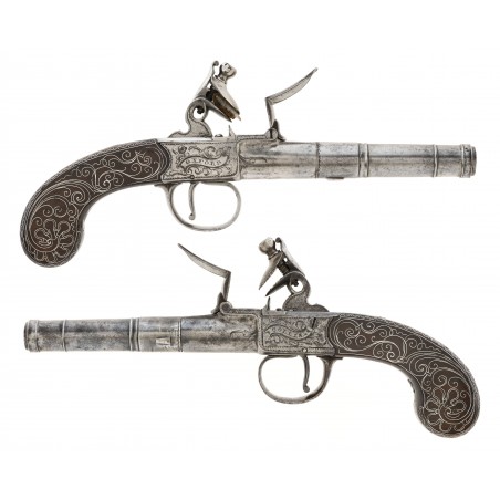 Pair of Flintlock Pocket Pistols by John Collis (AH8005)