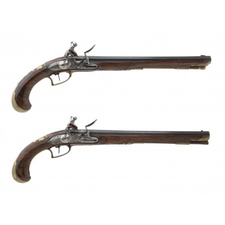 Pair Of Austrian Flintlock Pistols by Anton Klein (AH8007)