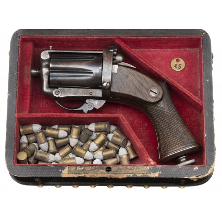 Cased Devisme Model 1866 Pepper Box Revolver (AH8155)