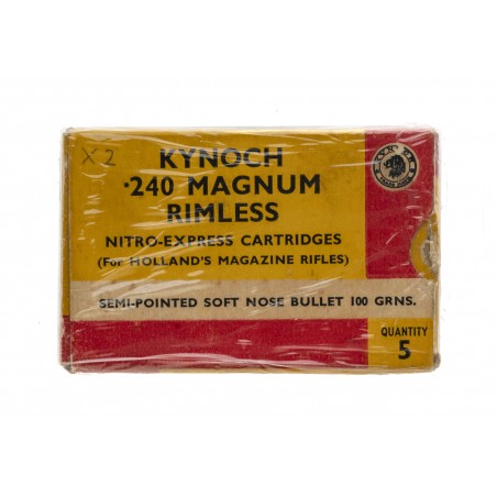 .240 Magnum Rimless Nitro-Express Cartridges (AM954)
