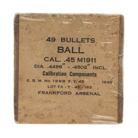 49 Bullet Only. Cal.45 M 1911 Ball.  (AN225)
