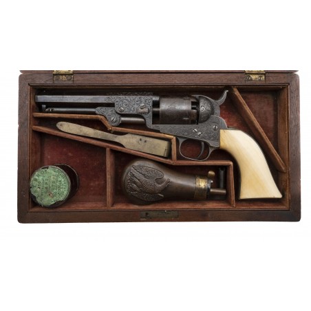 Beautiful Cased Factory Engraved Colt 1849 Pocket (AC543)