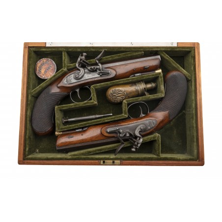 Cased Set of Officer Pistols by Smith of London (AH8344)