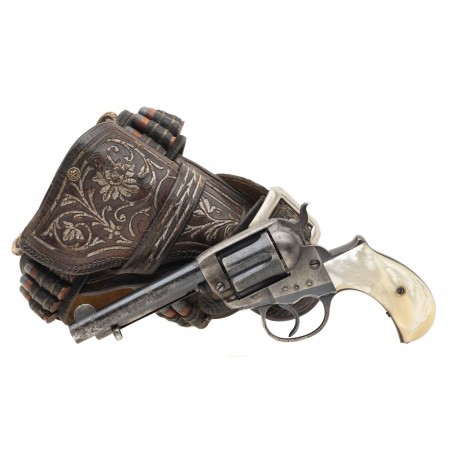 Colt 1877 Lightning Revolver with very fine Piteado Holster and Belt (C18134) CONSIGNMENT