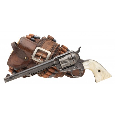 Colt Single Action Army W/ Carved Mexican Belt and Double Loop Holster (AC987) CONSIGNMENT