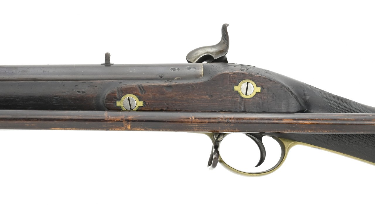 Unusual English Percussion Musket with Attached Rest (AL5184)-img-3